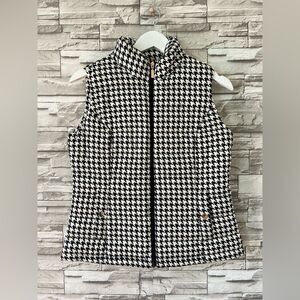 Charter Club || PETITE SMALL Houndstooth Puffer Sleeveless Classy Vest